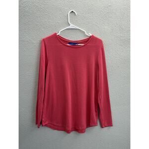 Apt. 9 Womens Sweater Shirt Size Medium Bright Pink Long Sleeve Thin